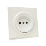 پریز برق ساده اسپادانا (ایران الکتریک)پلکسی سفید میانی سفید(10 عددی)