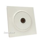 فیش آنتن اسپادانا(ایران الکتریک) پلکسی سفید میانی سفید | آنتن TV(بسته 10 عددی)