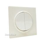 کلید دوپل اسپادانا (ایران الکتریک) پلکسی سفید میانی سفید(بسته 10 عددی)