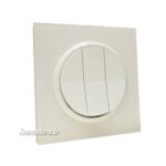 کلید سه پل اسپادانا (ایران الکتریک)پلکسی سفید میانی سفید(بسته 10 عددی)