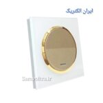 کلید یک پل اسپادانا سفید طلایی با میانی بژ(ایران الکتریک)10 عددی