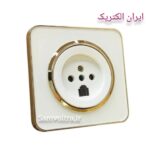 تلفن دوکاره اسپیناس طلایی زه سفید با میانی سفید(ایران الکتریک)10 عددی