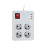 محافظ برق ۴ خانه ارت دار آنالوگ سرامیک فرحان الکتریک(5 عددی)